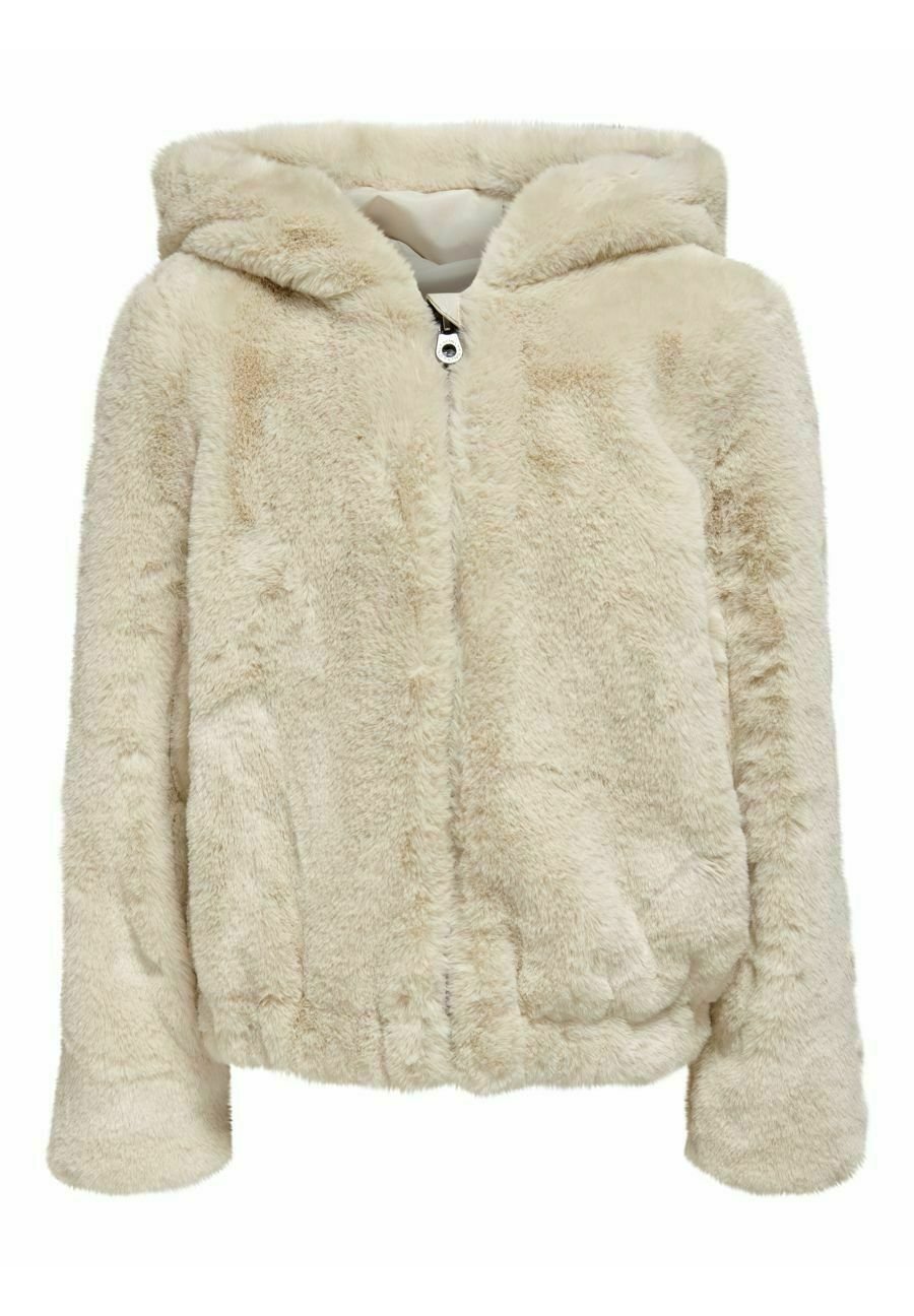 Only kunstfell jacke beige Clearance